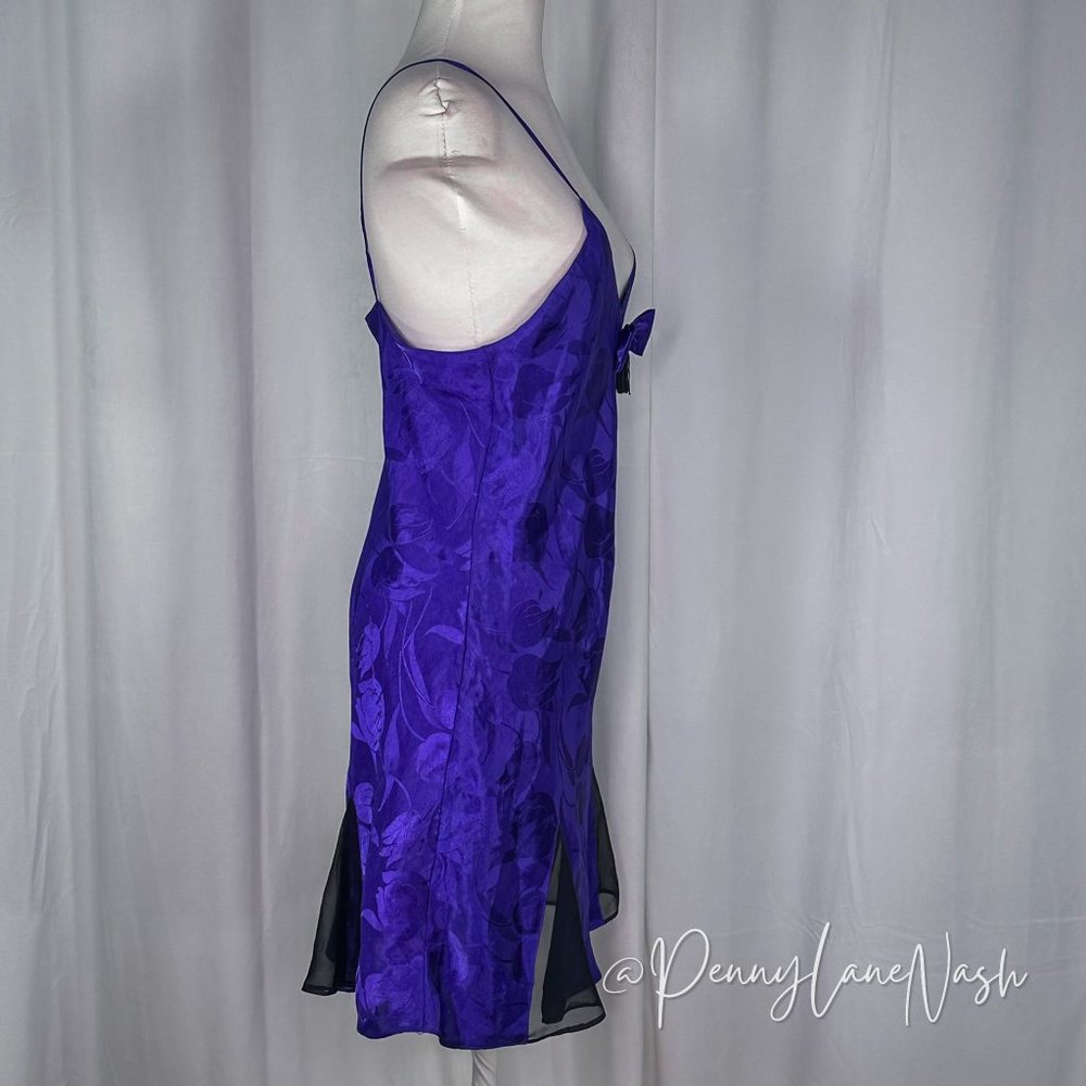 Vintage Victoria's Secret Gold Label Purple Slip Nightgown - Picture 6 of 10
